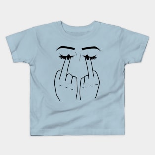 Middle Finger/Eyes Kids T-Shirt